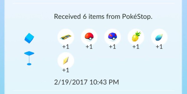 předměty z pokéstopu